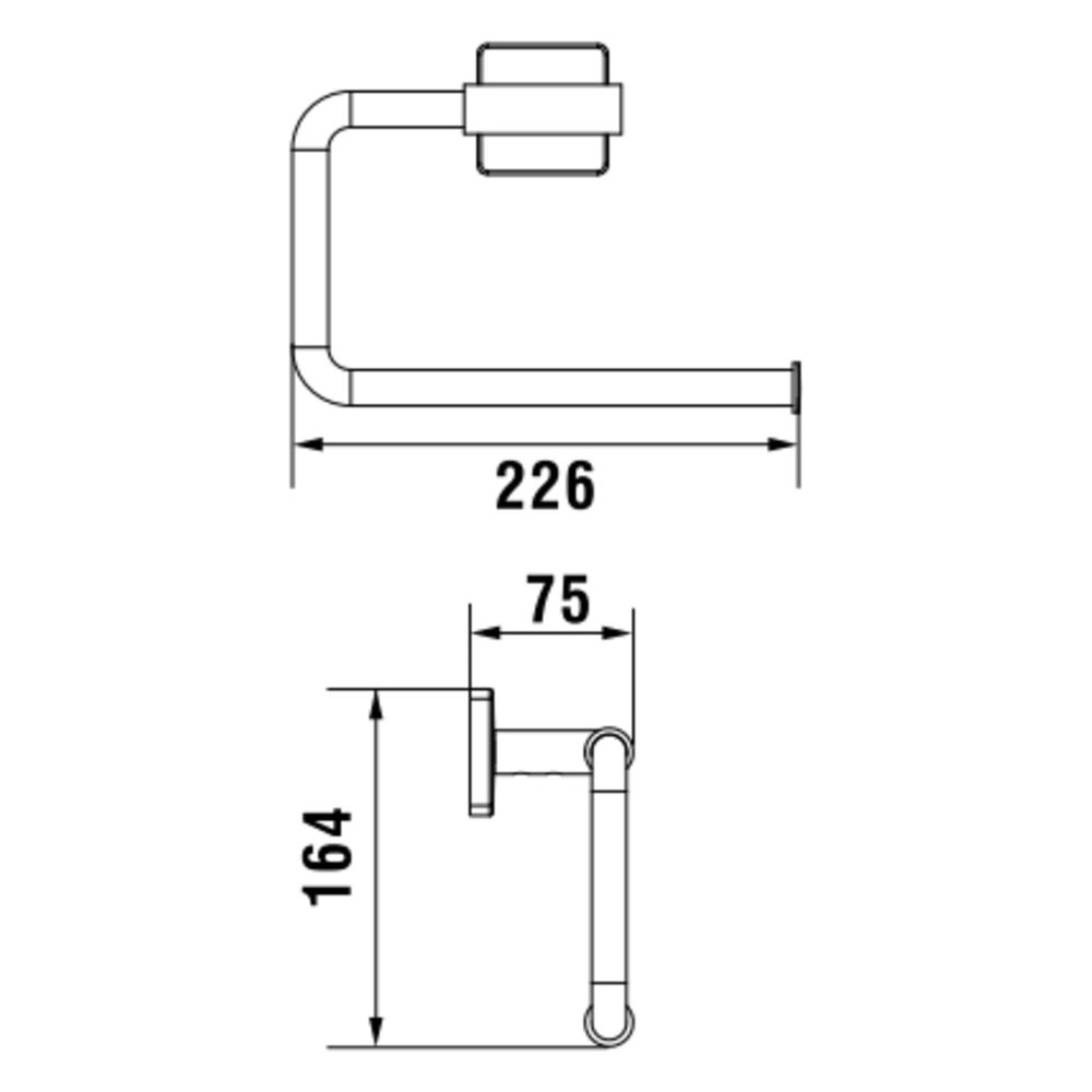Laufen Handtuchring Niara S 226x72x164mm, wandmontage, schrauben oder kleben, Ch... LAUFEN-H3810740040001 7612738105167 (Abb. 2)