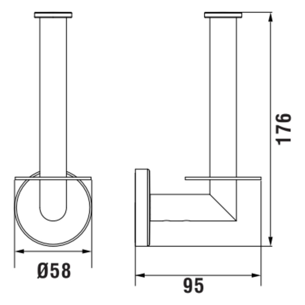 Laufen WC-Papierhalter Niara vertikal, schrauben oder kleben, Chrom... LAUFEN-H3840620040021 7612738106058 (Abb. 2)