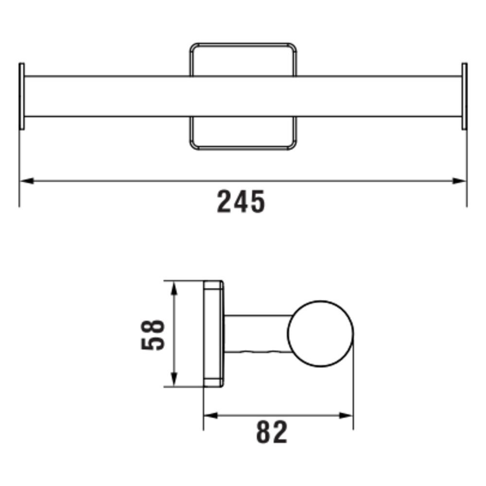 Laufen Toilettenpapierhalter Niara S, doppelt, ohne Abdeckung, Chrom... LAUFEN-H3840720040011 7612738106294 (Abb. 2)