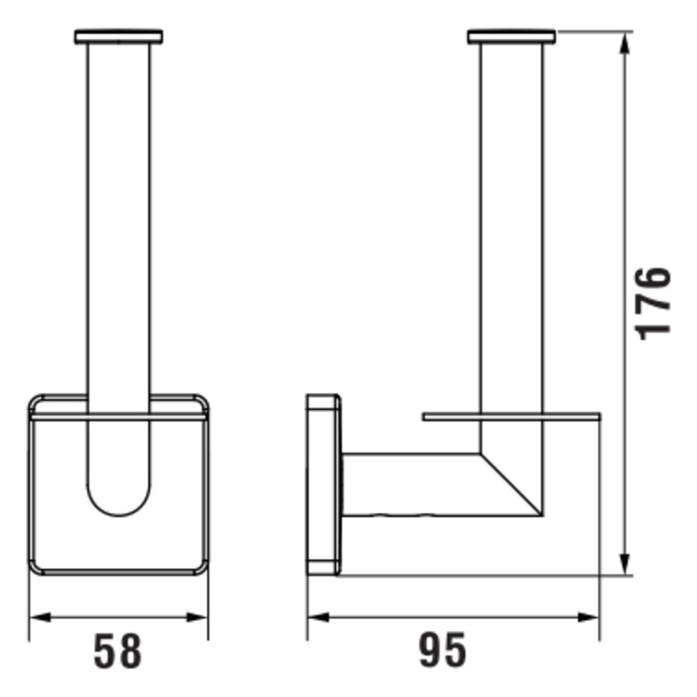 Laufen Toilettenpapierhalter Niara S, vertikal, Chrom... LAUFEN-H3840720040021 7612738106300 (Abb. 2)