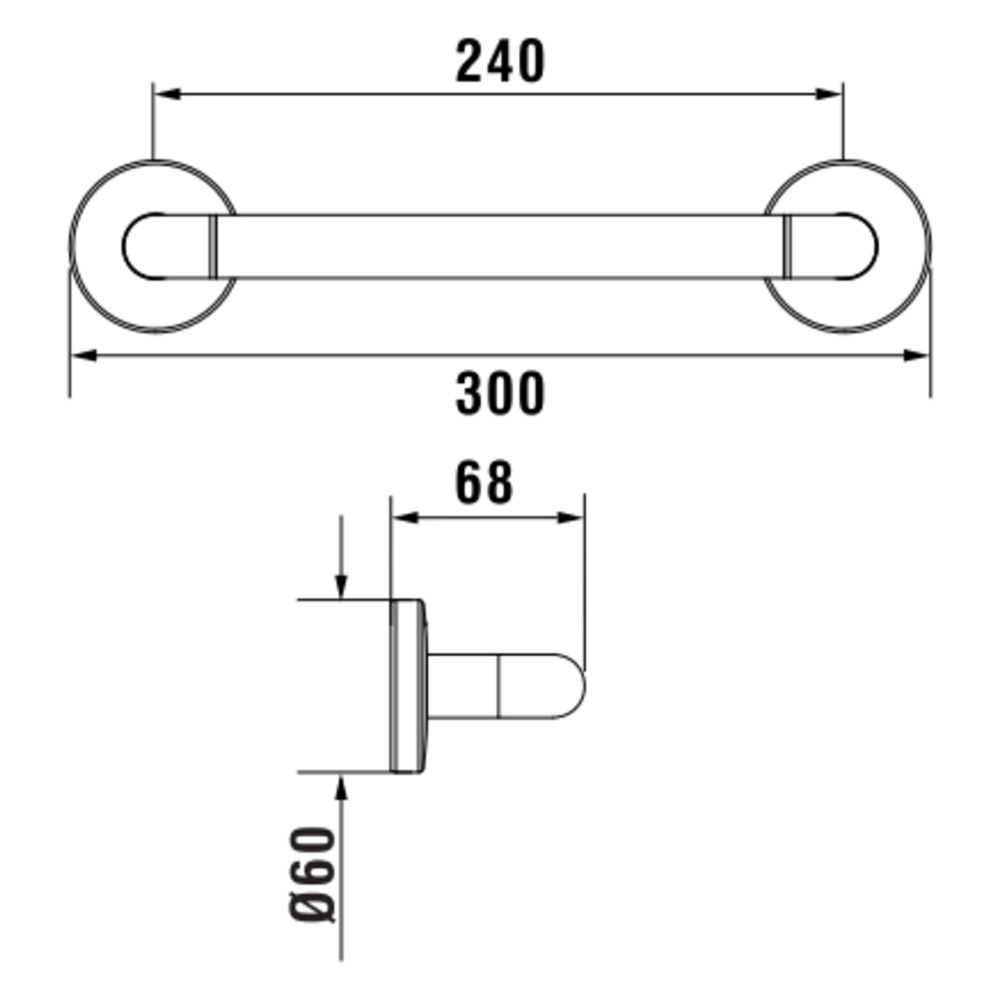 Laufen Haltestange Niara, 300x68x60mm, Rosègold glänzend... LAUFEN-H3890601620001 7612738106959 (Abb. 2)