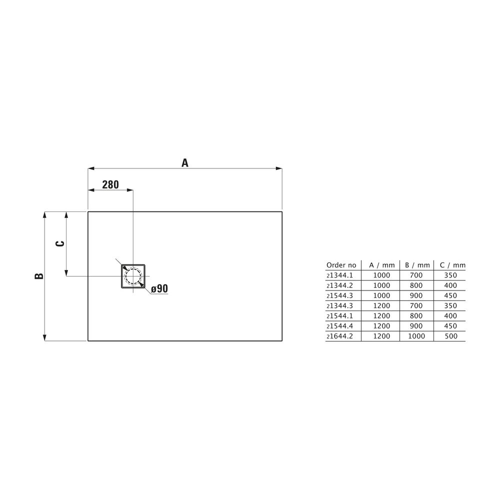Laufen Duschwanne Laufen Solutions 800x1200x38mm, Weiß, aus Marbond, Ablauf seit... LAUFEN-H2154410000001 7612738903589 (Abb. 2)