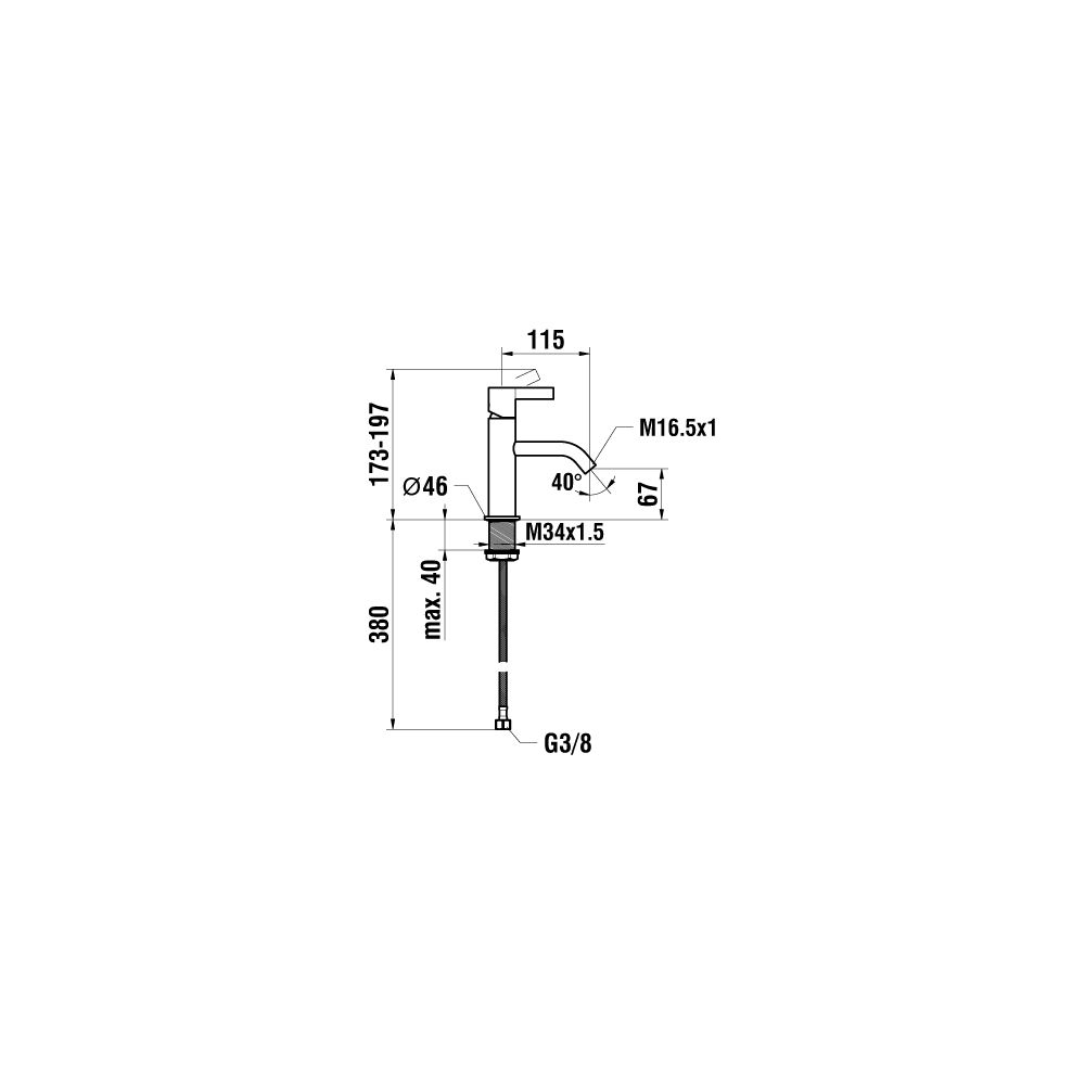 Laufen Einhebel-Waschtischmischer Kartell Festauslauf Ausladung 135mm, Gold, ohn... LAUFEN-H3113310011201 7612742524671 (Abb. 2)