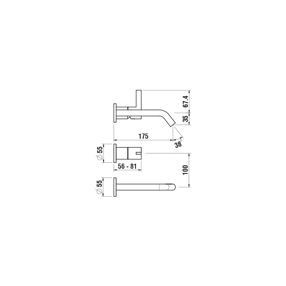 Laufen 2-Loch Einhebel-Waschtischmischer, Unterputz, Kartell für Simibox 2-Point... LAUFEN-H3113360901201 7612742512982 (Abb. 2)