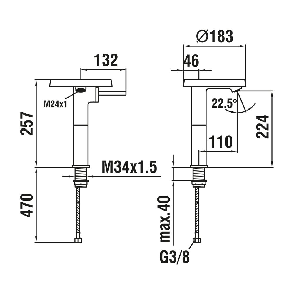 Laufen Einhebel-Waschtischmischer, ohne Ablaufventil, hohe Ausf. Kartell Festaus... LAUFEN-H3113380831201 7612738031558 (Abb. 2)