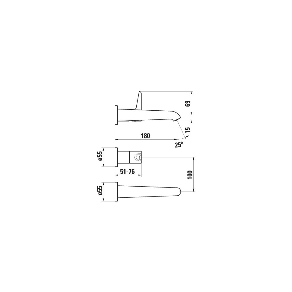 Laufen 2-Loch Einhebel-Waschtischmischer, Unterputz, Pure für SimiBox 2-Point Fe... LAUFEN-HF901722100000 7612738997687 (Abb. 2)