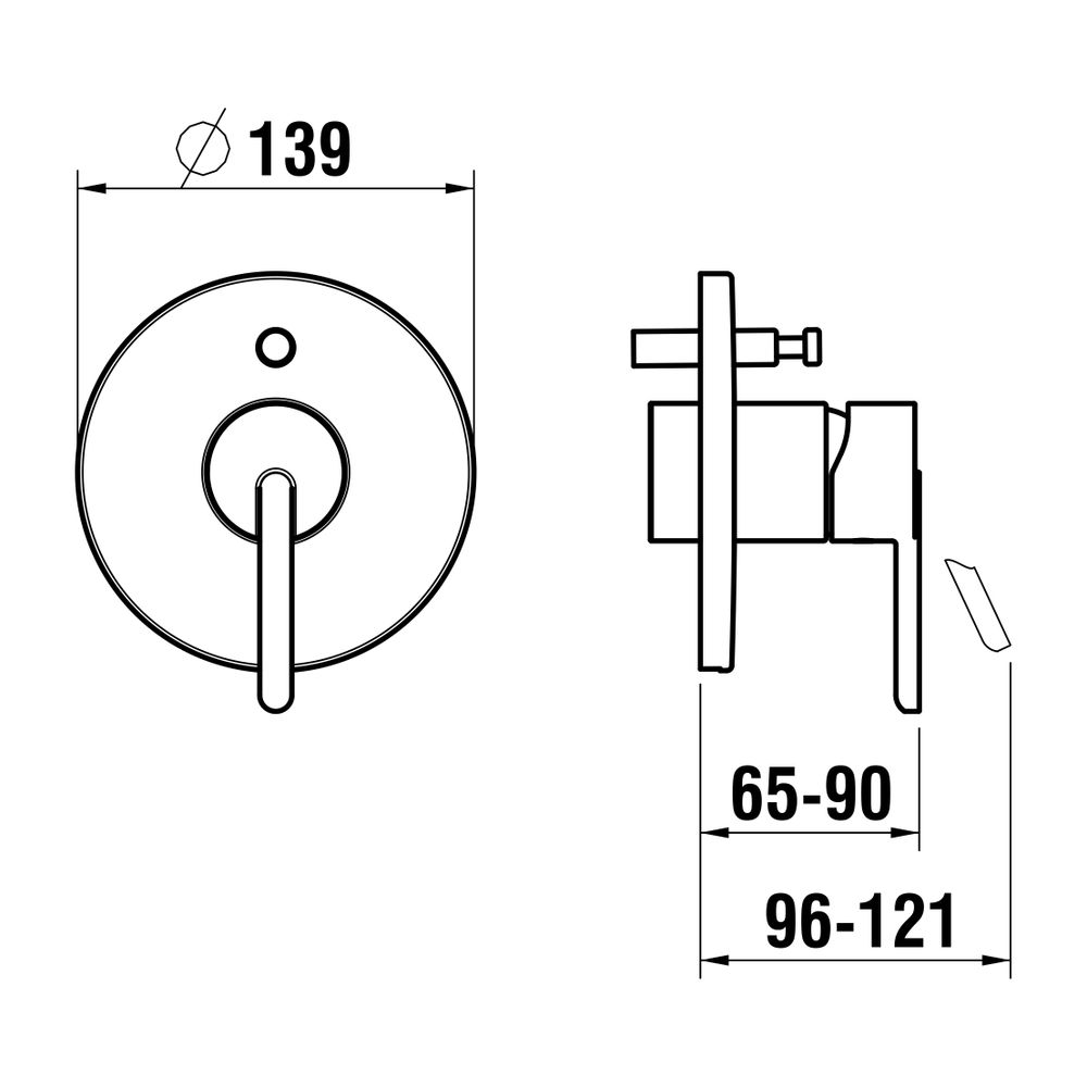 Laufen Einhebel-Wannenmischer Unterputz LUA, zu Simibox Standard/Simibox Light 2... LAUFEN-H3210860040101 7612738021849 (Abb. 2)