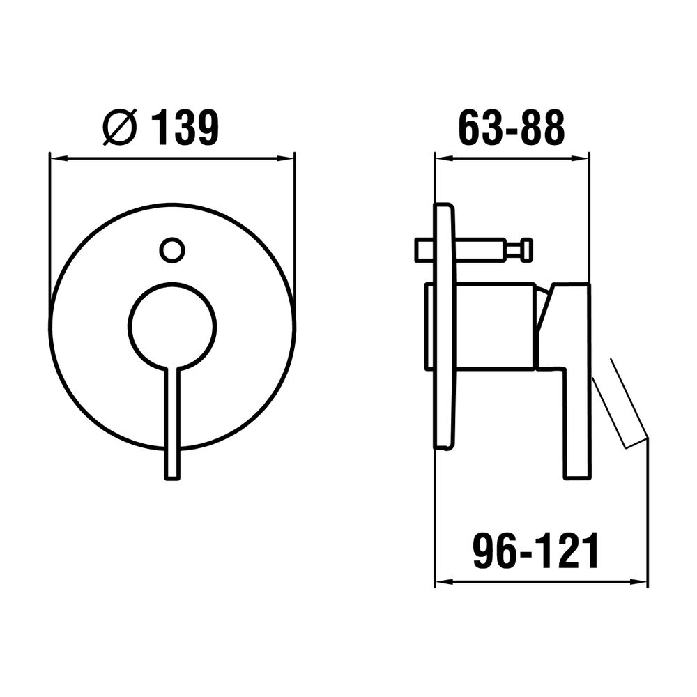 Laufen Einhebel-Wannenmischer Unterputz Kartell für Simibox Standard/Light, Rohr... LAUFEN-H3213360900101 7612742512104 (Abb. 2)