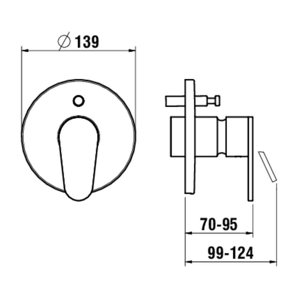 Laufen Einhebel-Wannenmischer Unterputz The New Classic für Simibox Standard/Lig... LAUFEN-HF900579100000 7612738997069 (Abb. 2)