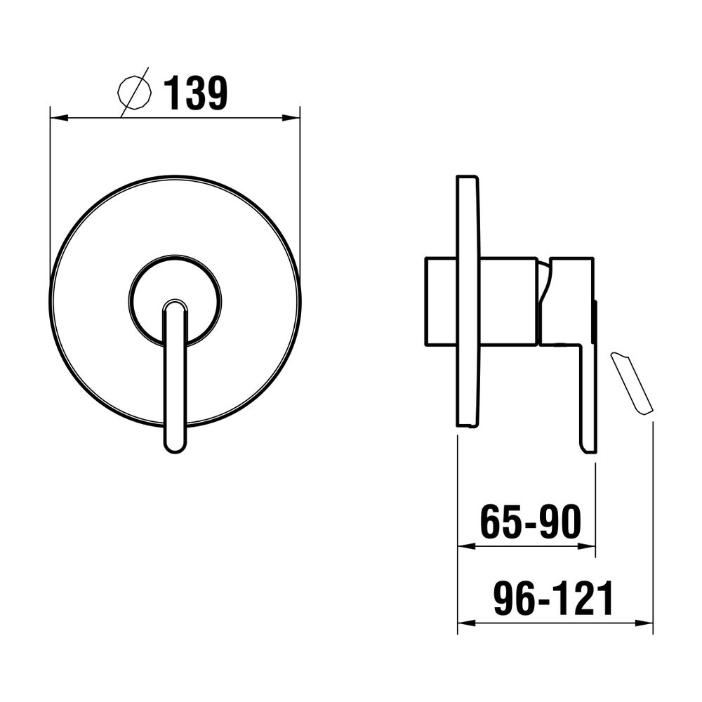 Laufen Einhebel-Brausemischer Unterputz LUA, zu Simibox Standard/Simibox Light, ... LAUFEN-H3310860040001 7612738021856 (Abb. 2)