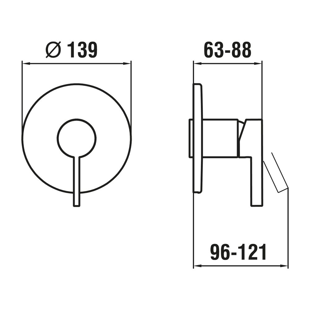Laufen Einhebel-Brausemischer Unterputz Kartell für Simibox Standard/Light, PVD ... LAUFEN-H3313360820001 7612738961534 (Abb. 2)