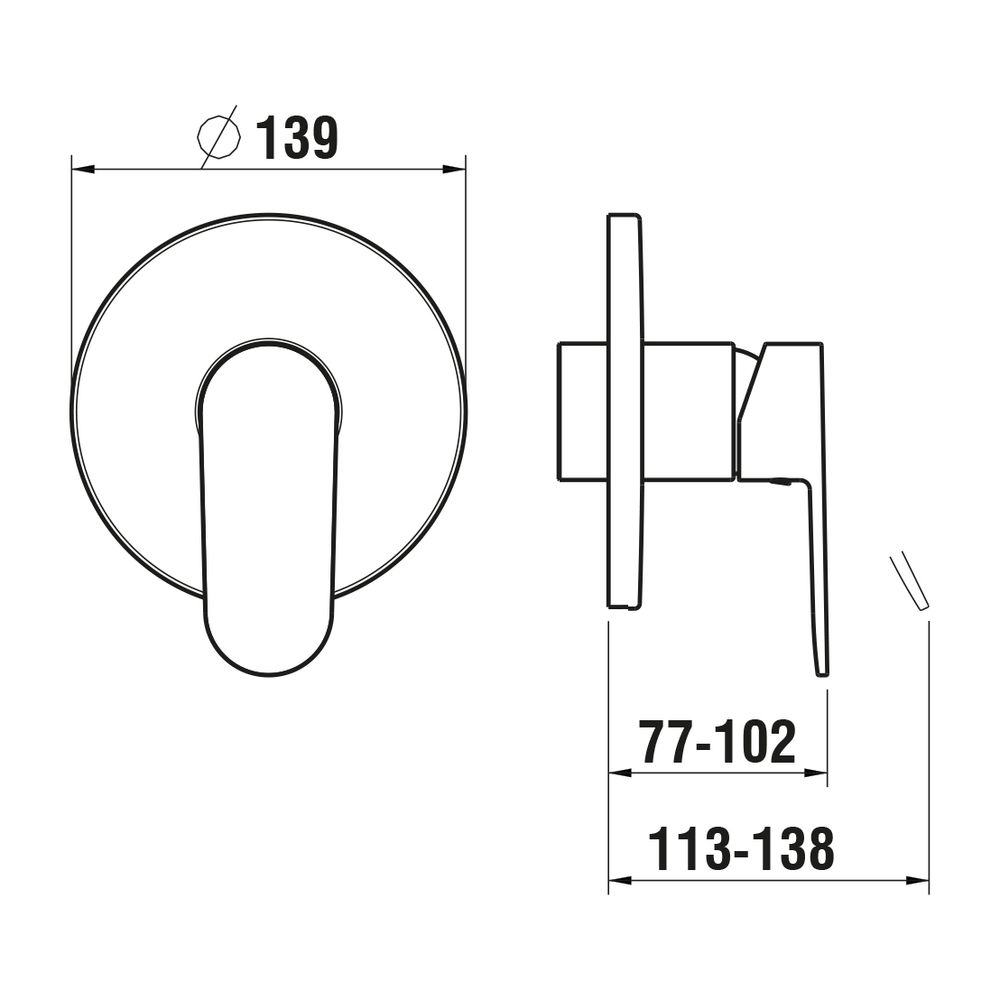 Laufen Einhebel-Brausemischer Unterputz Neja für Simibox Standard/Light, Chrom... LAUFEN-H3315160040001 7612738951405 (Abb. 2)