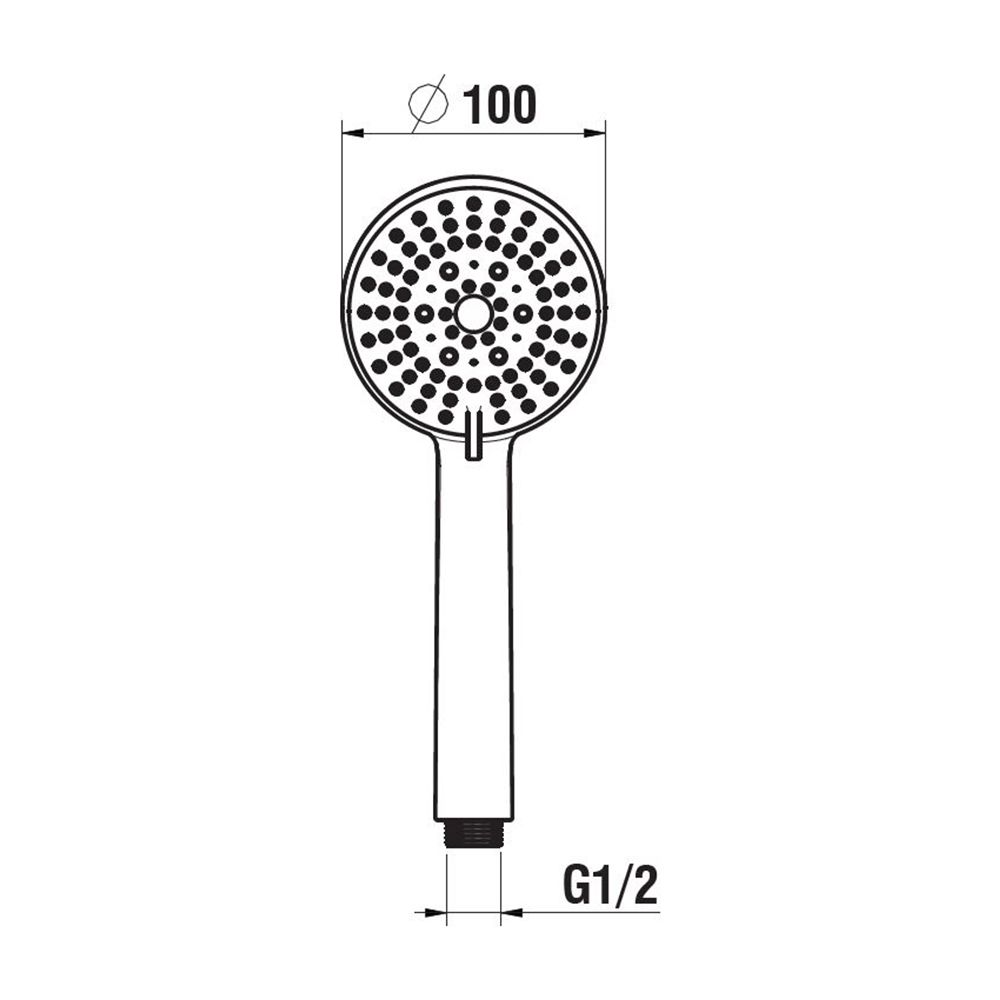 Laufen Handbrause Stella 100 3F, 3 regulierbare Strahlarten, Chrom... LAUFEN-H3619850043511 7612738021955 (Abb. 2)
