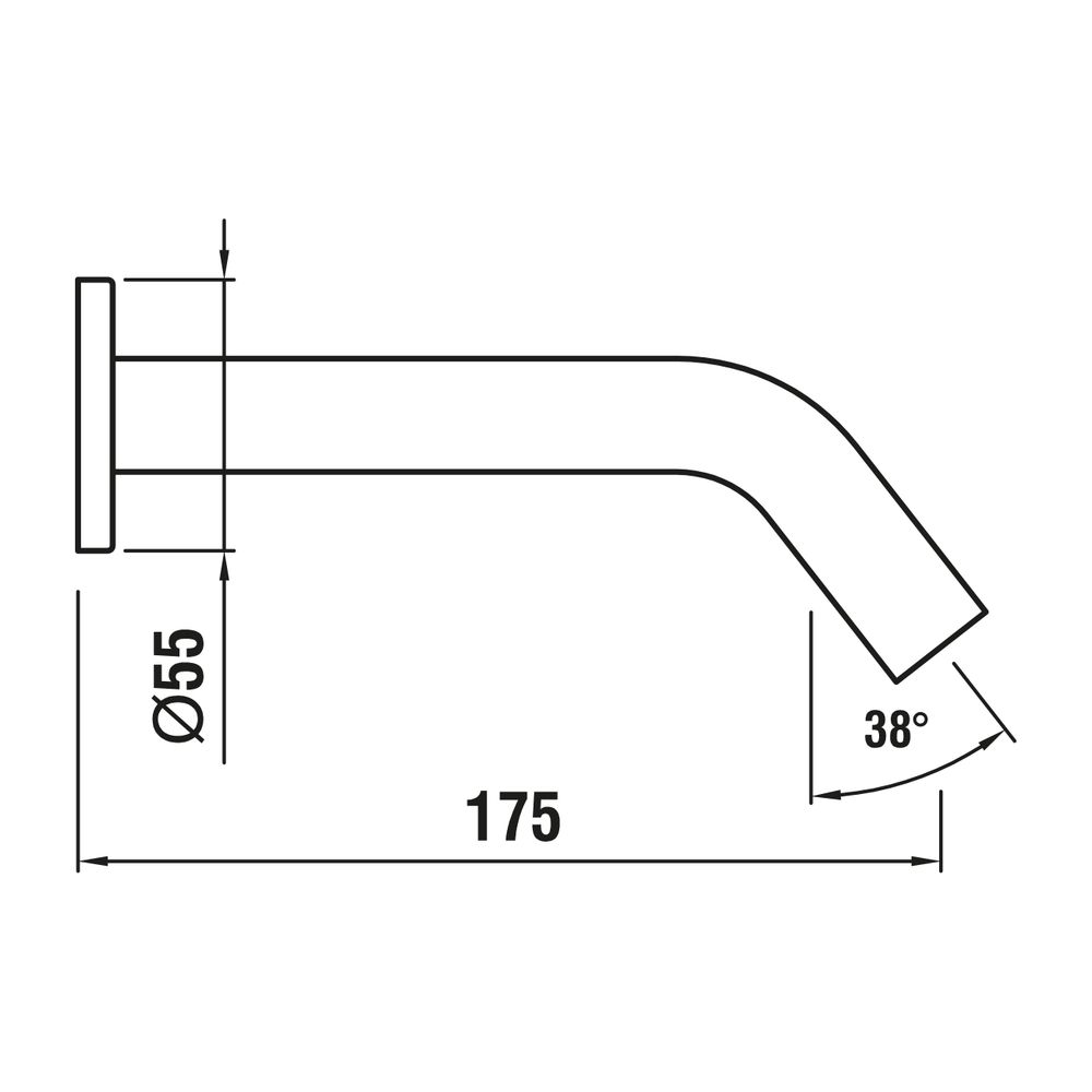 Laufen Wanneneinlauf Kartell Festauslauf Ausladung 175mm, Titan, PVD Mattschwarz... LAUFEN-H3713300810601 7612738961381 (Abb. 2)