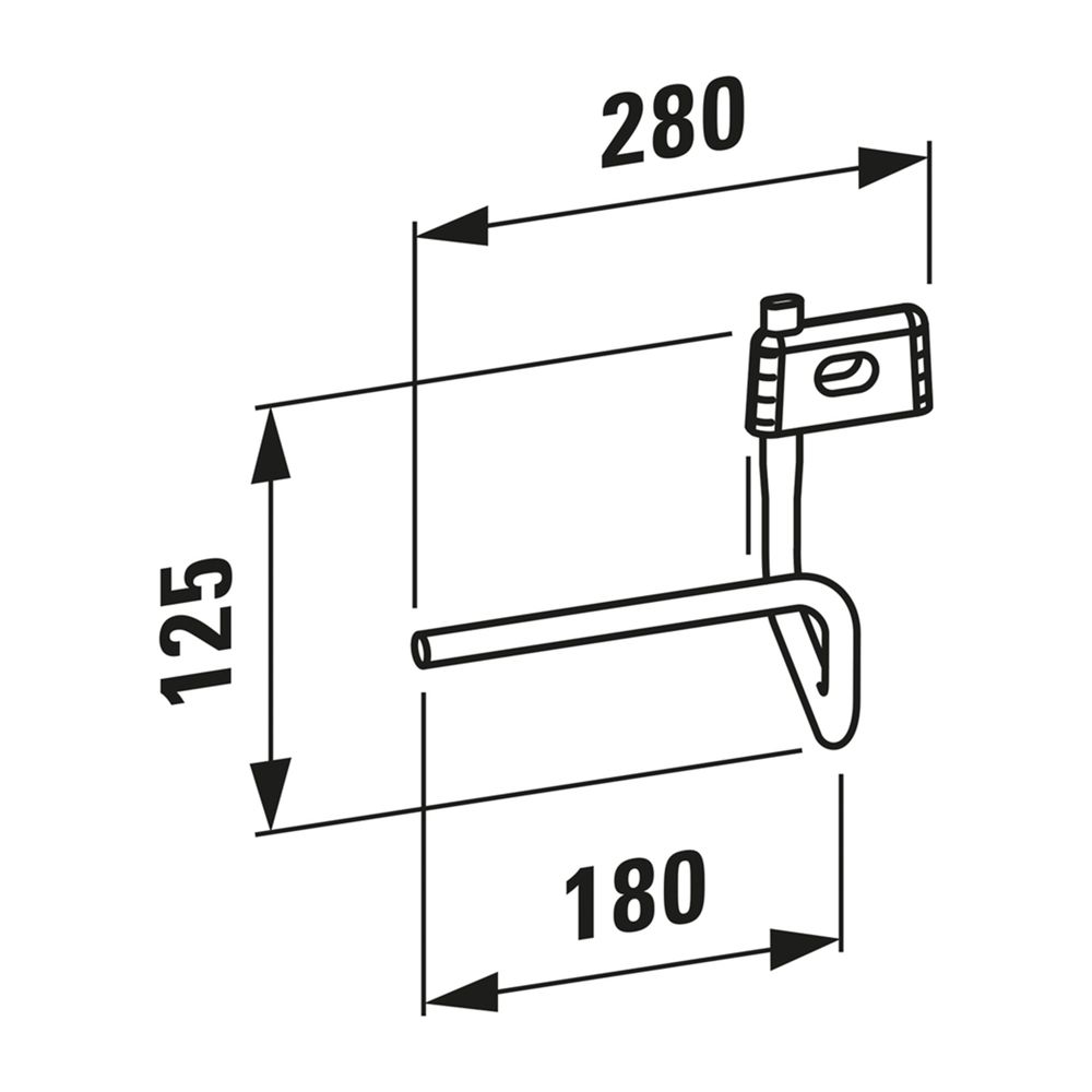 Laufen Handtuchhalter VAL 280x150mm, Chrom, passend zu Handwaschbecken rund, Abl... LAUFEN-H3812800040001 7612738950453 (Abb. 4)