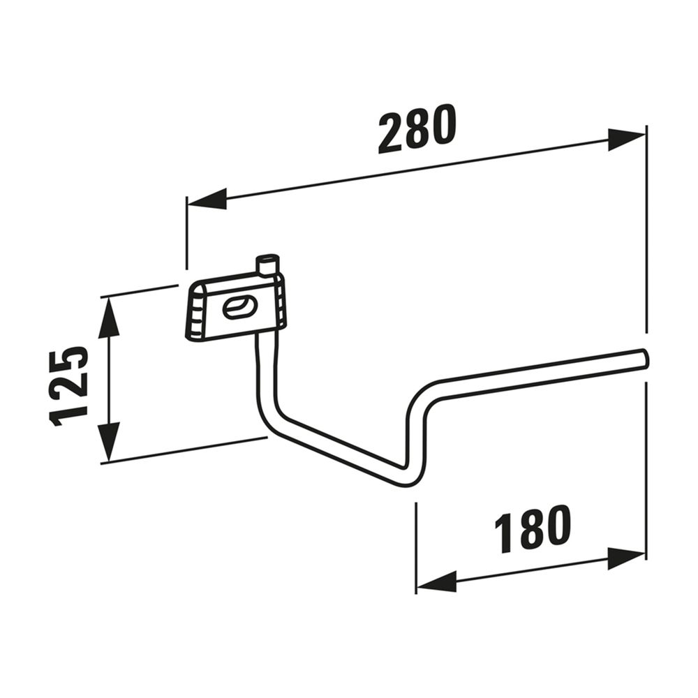 Laufen Handtuchhalter VAL 280x150mm, Chrom, passend zu Handwaschbecken rund, Abl... LAUFEN-H3812810040001 7612738950460 (Abb. 4)
