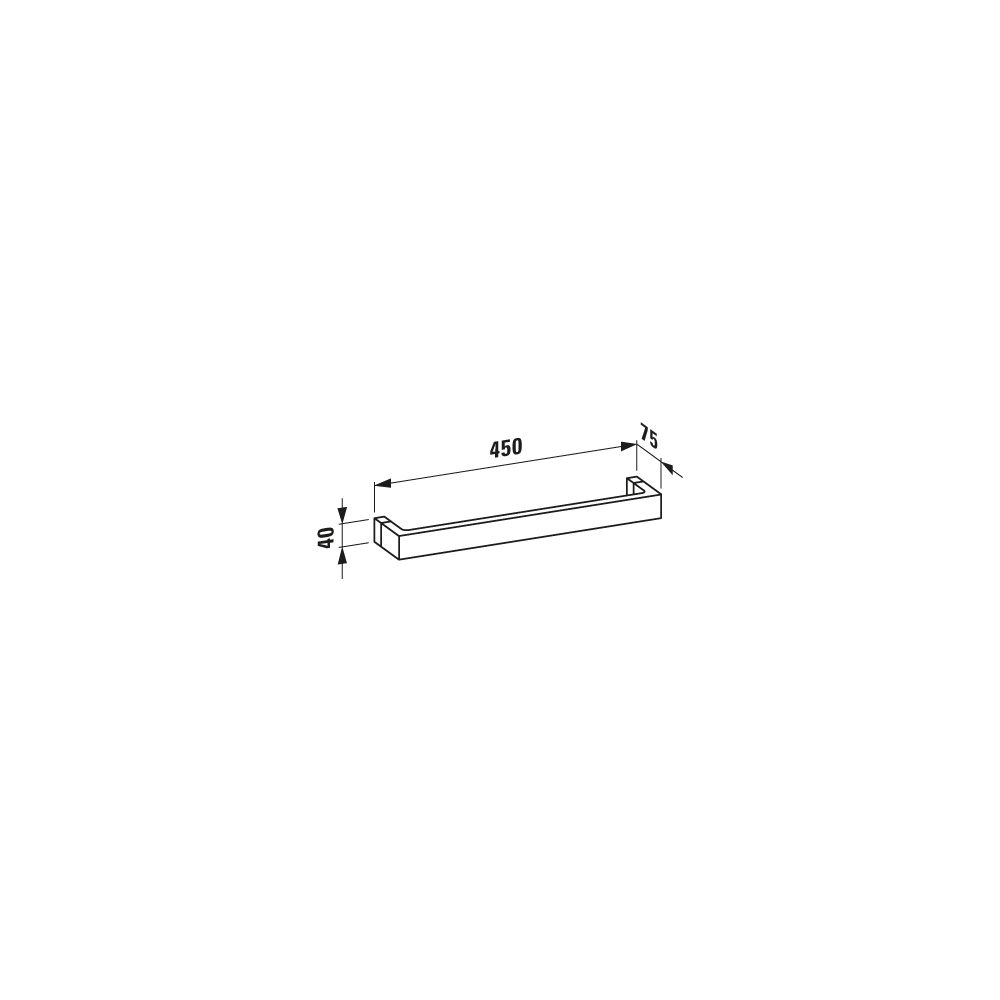 Laufen Handtuchhalter Kartell 450x75x40mm, Bernstein... LAUFEN-H3813310810001 7612738295240 (Abb. 4)