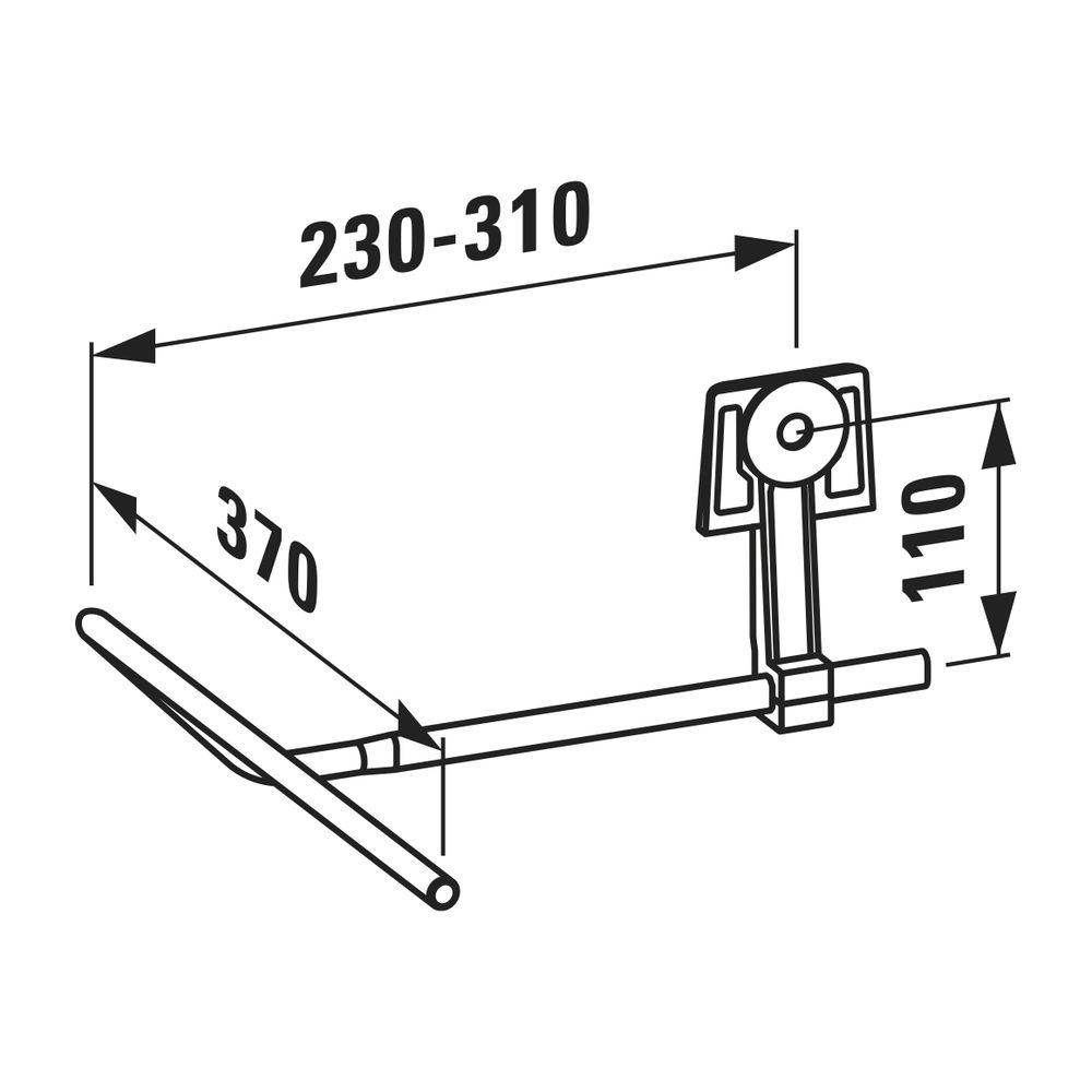 Laufen LANI Handtuchhalter lateral links, Mattschwarz, passend zu Waschtischen L... LAUFEN-H3821214500001 7612738116996 (Abb. 2)