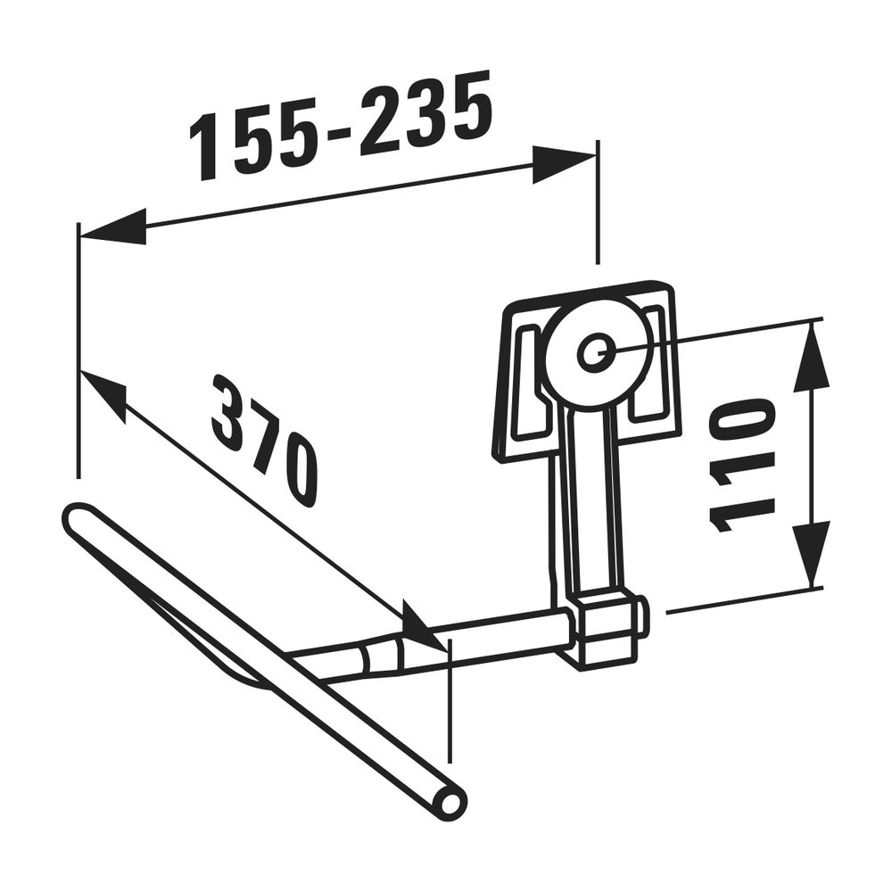 Laufen LANI Handtuchhalter lateral links, Mattschwarz, passend zu Waschtischen K... LAUFEN-H3821234500001 7612738117030 (Abb. 2)
