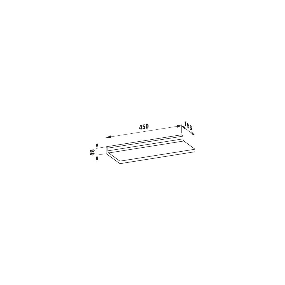 Laufen Ablage Kartell wandmontiert 450x155x40mm, Gold... LAUFEN-H3853300870001 7612738349400 (Abb. 2)