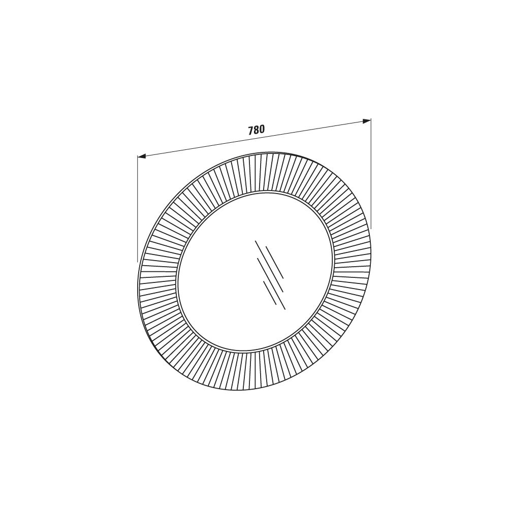 Laufen Spiegel All Saints Kartell rund Durchmesser außen, 780mm, Kupfer, Durchme... LAUFEN-H3863310890001 7612738345488 (Abb. 2)