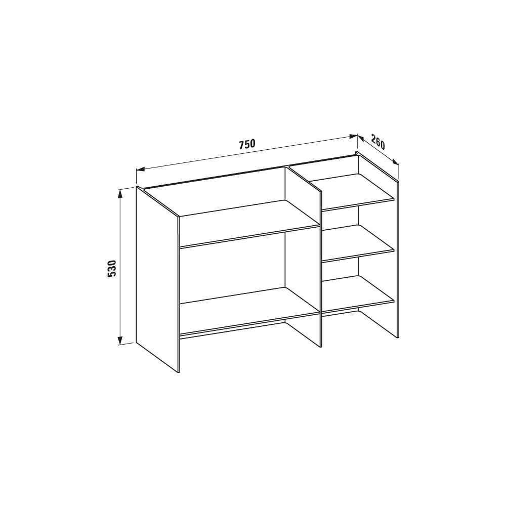 Laufen Regal Kartell 750x260x530mm, Bernstein... LAUFEN-H3893310810001 7612738295080 (Abb. 3)