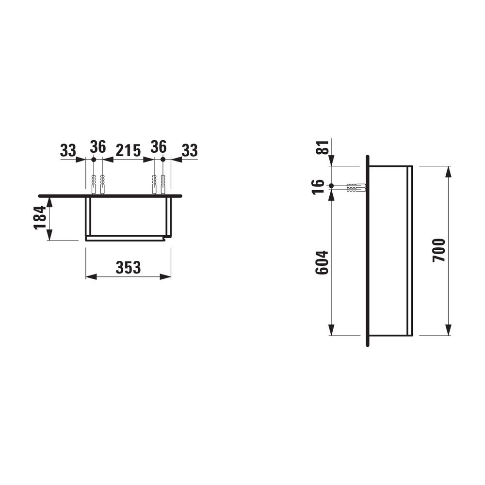 Laufen Halbhochschrank LANI 184x353x700mm, Specialcolor, 1 Tür Scharnier links 2... LAUFEN-H4037011129901 7612738007911 (Abb. 2)