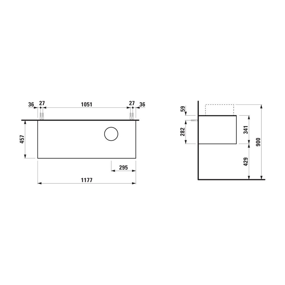 Laufen Schubladenelement Sonar 1180x340x450mm, Kupfer/Nero Marquina, Aussch. rec... LAUFEN-H4054230341411 7612738945817 (Abb. 2)