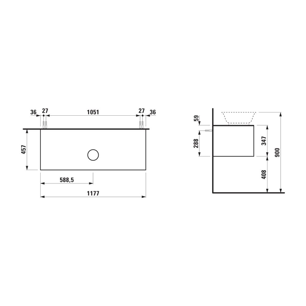Laufen Waschtischunterbau The New Classic 457x1177x347mm, geschw. Eiche, Aussch.... LAUFEN-H4060210856281 7612738945251 (Abb. 2)