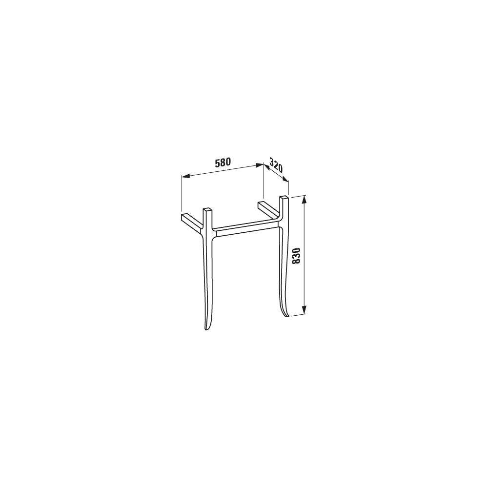 Laufen Waschtisch-Gestell The New Classic 320x580x830mm, bodenstehend walnuss... LAUFEN-H4060710856291 7612738950347 (Abb. 2)