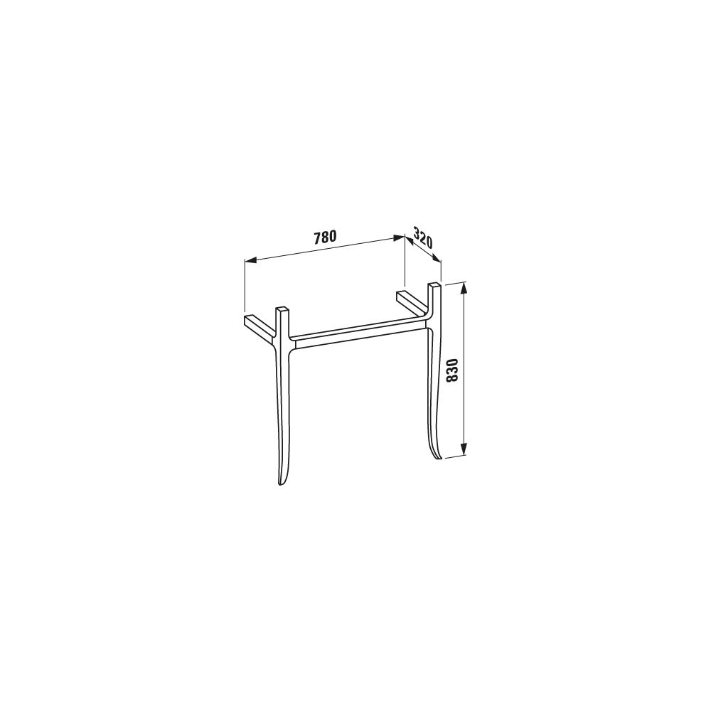 Laufen Waschtisch-Gestell The New Classic 320x780x830mm, bodenstehend walnuss... LAUFEN-H4060720856291 7612738950354 (Abb. 2)