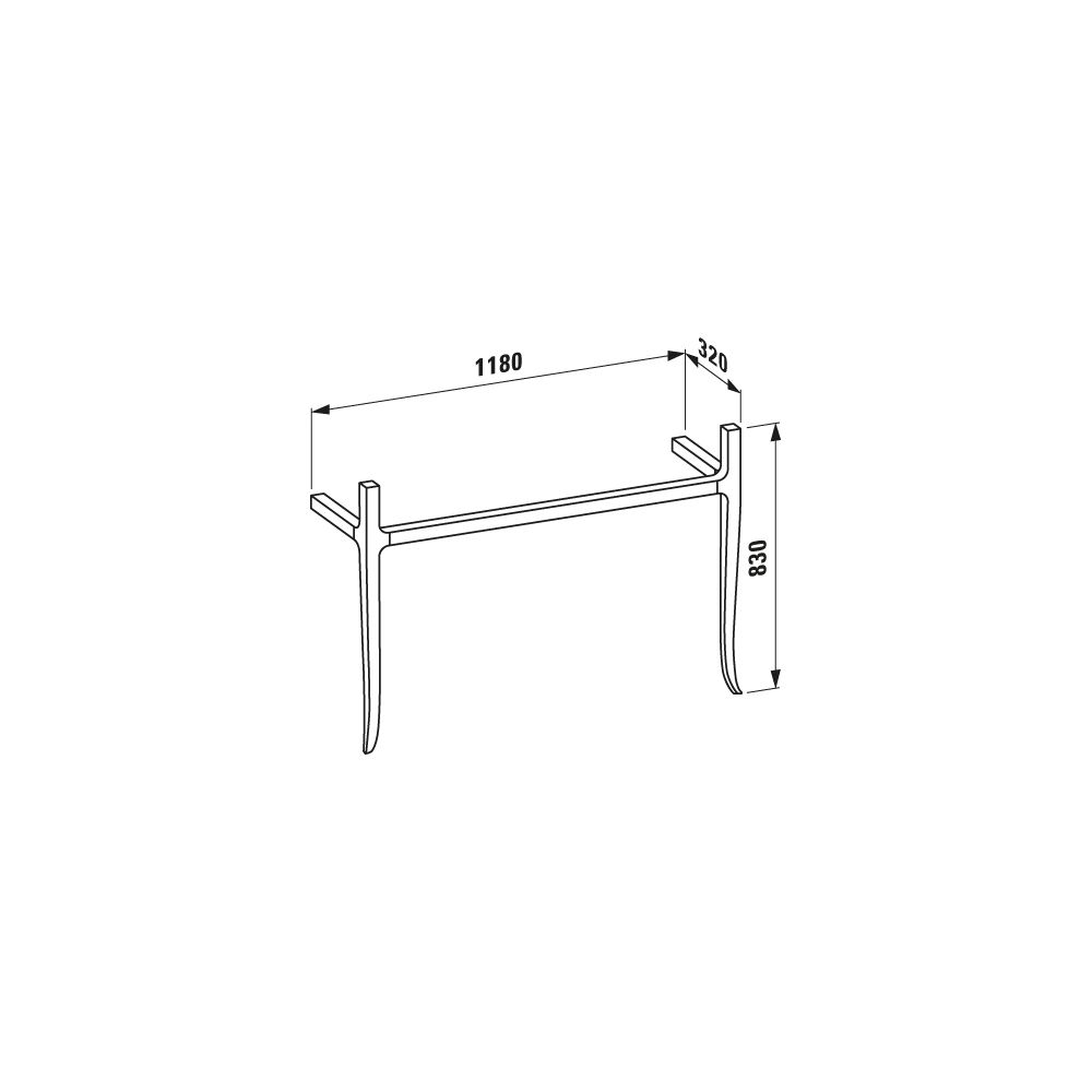Laufen Waschtisch-Gestell The New Classic 320x1180x830mm, bodenstehend walnuss... LAUFEN-H4060730856291 7612738950361 (Abb. 2)