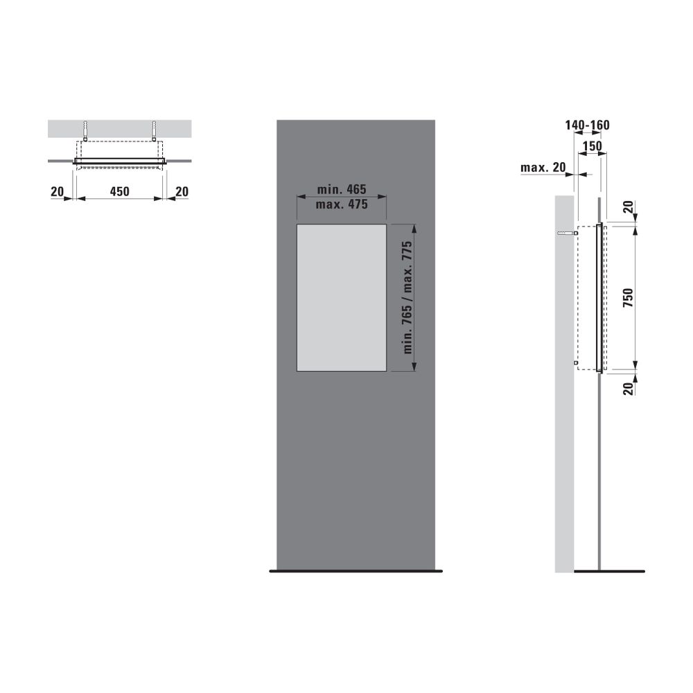 Laufen Einbaurahmenset Frame 25 480x30x780, passend zu Laufen Spiegelschrank Fra... LAUFEN-H4083809000001 7612738345754 (Abb. 2)