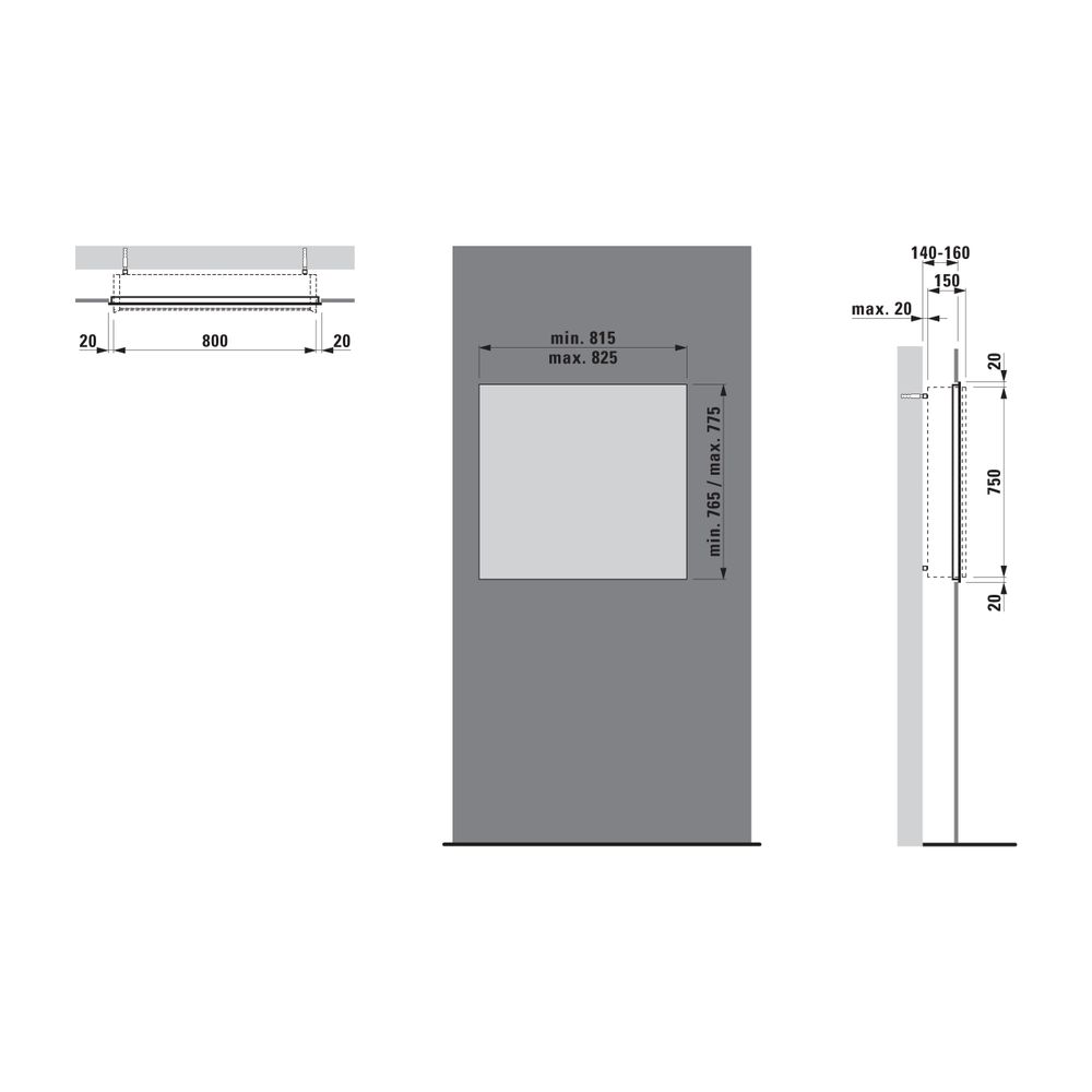 Laufen Einbaurahmenset Frame 25 830x30x780, passend zu Laufen Spiegelschrank Fra... LAUFEN-H4085809000001 7612738345730 (Abb. 2)