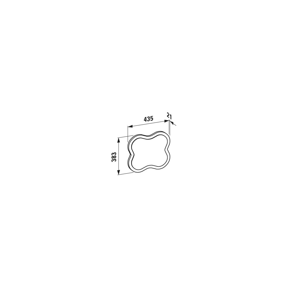 Laufen Blumenspiegel Florakids 440x496x19mm, Chinarot... LAUFEN-H4616010034691 4014804728578 (Abb. 2)