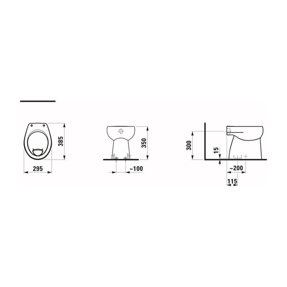 Laufen Stand-Flachspül-WC Florakids 385x295x350mm, Weiß, Abgang senkrecht... LAUFEN-H8220370000271 4014804727861 (Abb. 4)