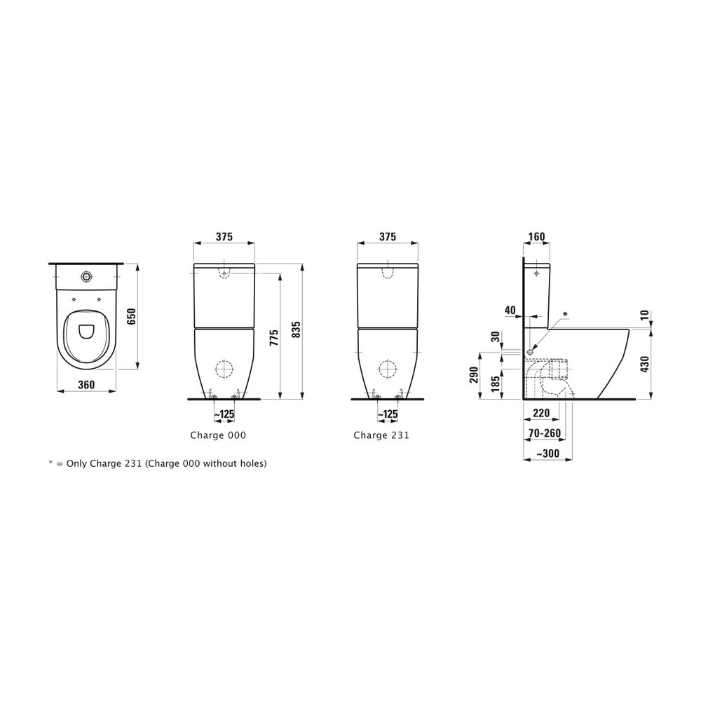Laufen Tiefspül-WC Kombination Laufen Pro 650x360x430mm, Active Weiß LCC, Abgang... LAUFEN-H825962A000001 7612738091477 (Abb. 2)