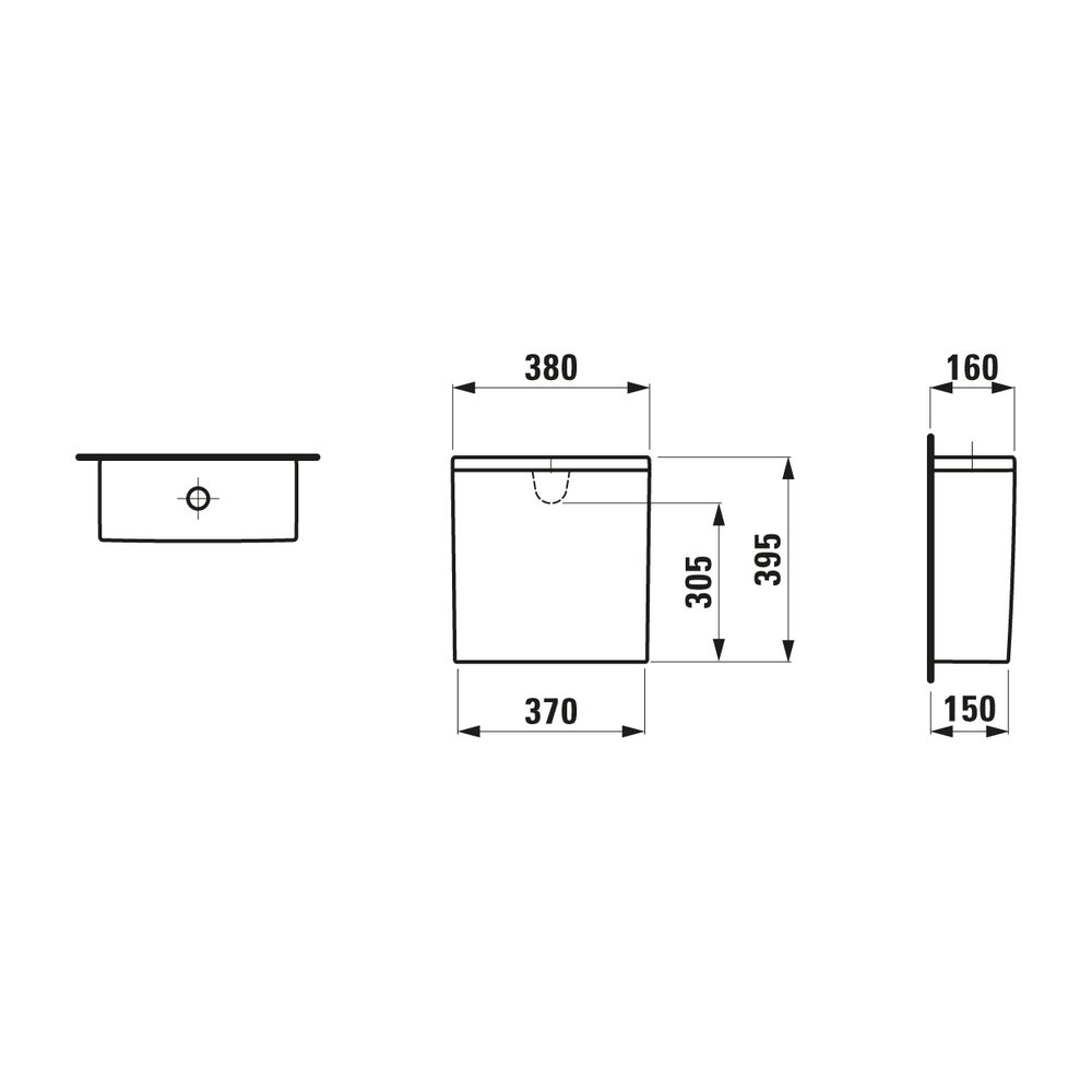 Laufen Spülkasten Kartell 160x380x395mm, Mattweiß, Wasseranschluss hinten... LAUFEN-H8293317579711 7612738989705 (Abb. 2)