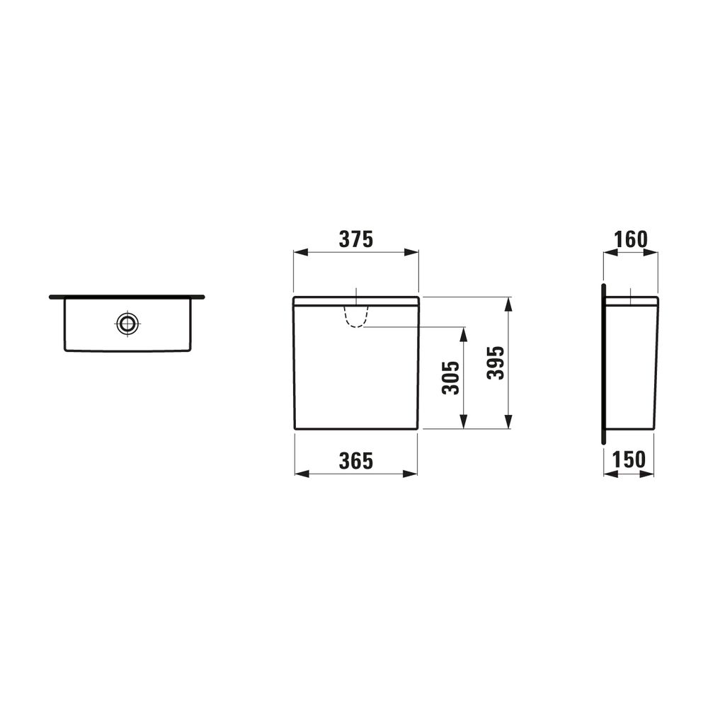 Laufen Spülkasten Laufen Pro 160x375x395mm, Weiß, Wasseranschluss hinten... LAUFEN-H8299510009711 7612738989156 (Abb. 2)