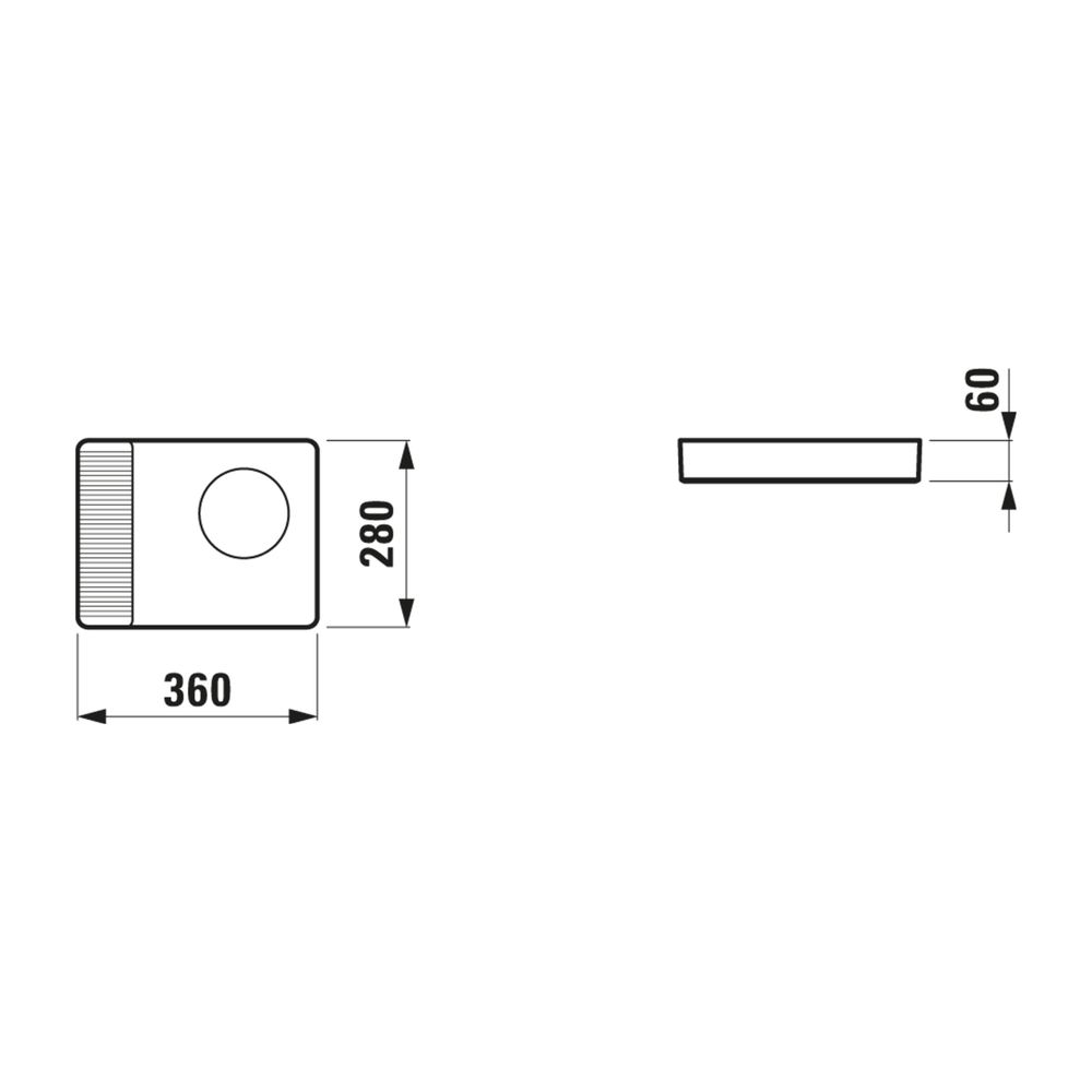 Laufen Aufbewahrungsschale VAL 280x360x60mm, Mattgraphit, rechteckig... LAUFEN-H8702827580001 7612738037970 (Abb. 3)