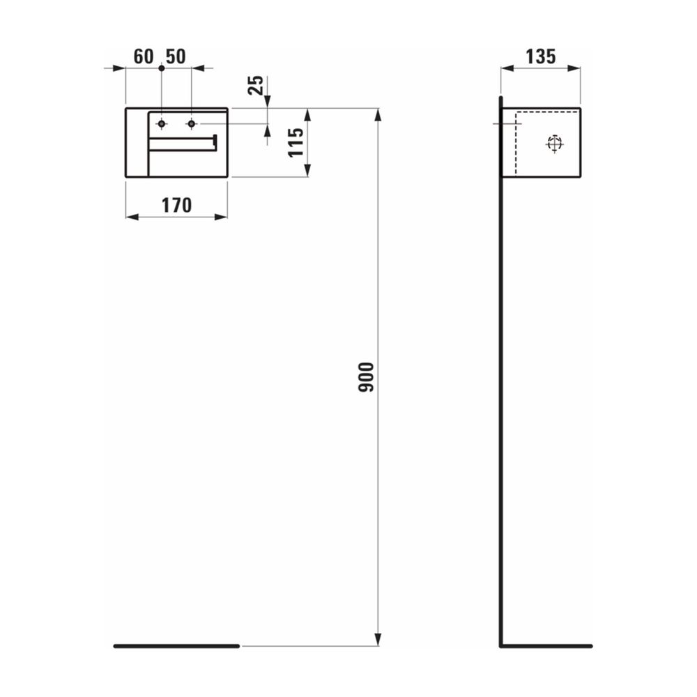 Laufen Papierrollenhalter VAL 135x170x115mm, Mattweiß, rechts offen Saphirkerami... LAUFEN-H8722807570001 7612738943691 (Abb. 2)