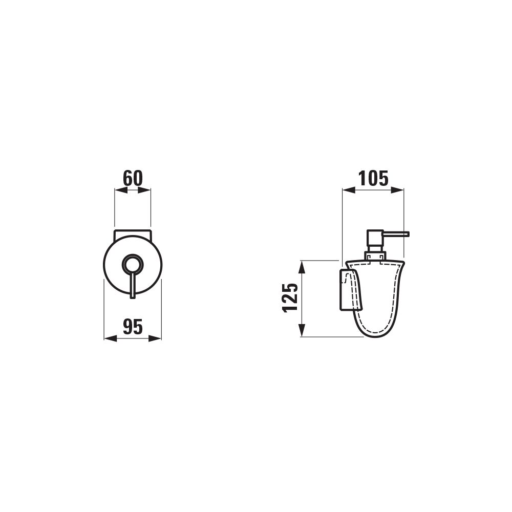 Laufen Seifenspender The New Classic 105x95x125mm, Mattweiß, Saphirkeramik inklu... LAUFEN-H8738557570001 7612738979232 (Abb. 2)