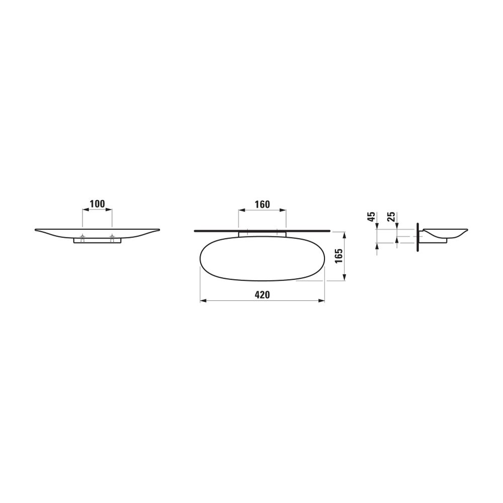 Laufen Ablage The New Classic 165x420x45mm, Weiß, Saphirkeramik... LAUFEN-H8778510000001 7612738943486 (Abb. 2)