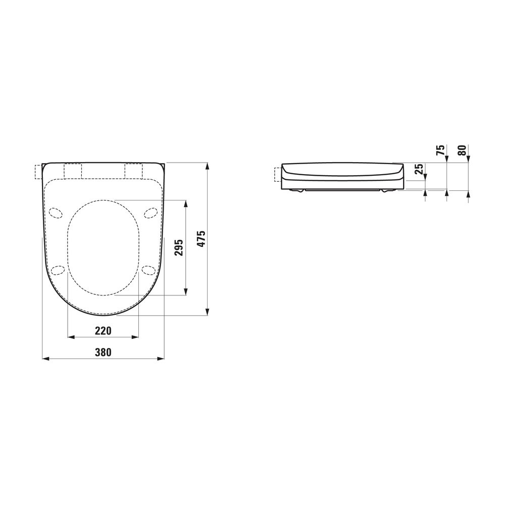 Laufen WC-Sitz Deckel Cleanet Riva abnehmbar, Weiß... LAUFEN-H8916910000001 7612738904388 (Abb. 2)