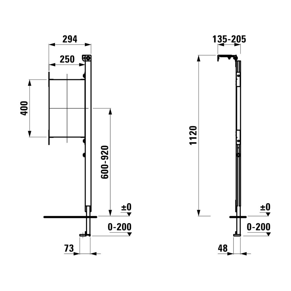 Laufen Installationssystem, CH2 Installationselement für Griff- und Haltesysteme... LAUFEN-H8926680000001 7612738362799 (Abb. 2)