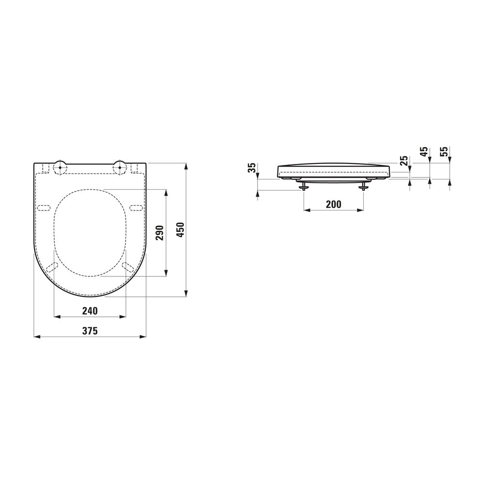 Laufen WC-Sitz Deckel Sonar mit Absenkautomatik abnehmbar, Weiß... LAUFEN-H8933410000001 7612738942311 (Abb. 2)