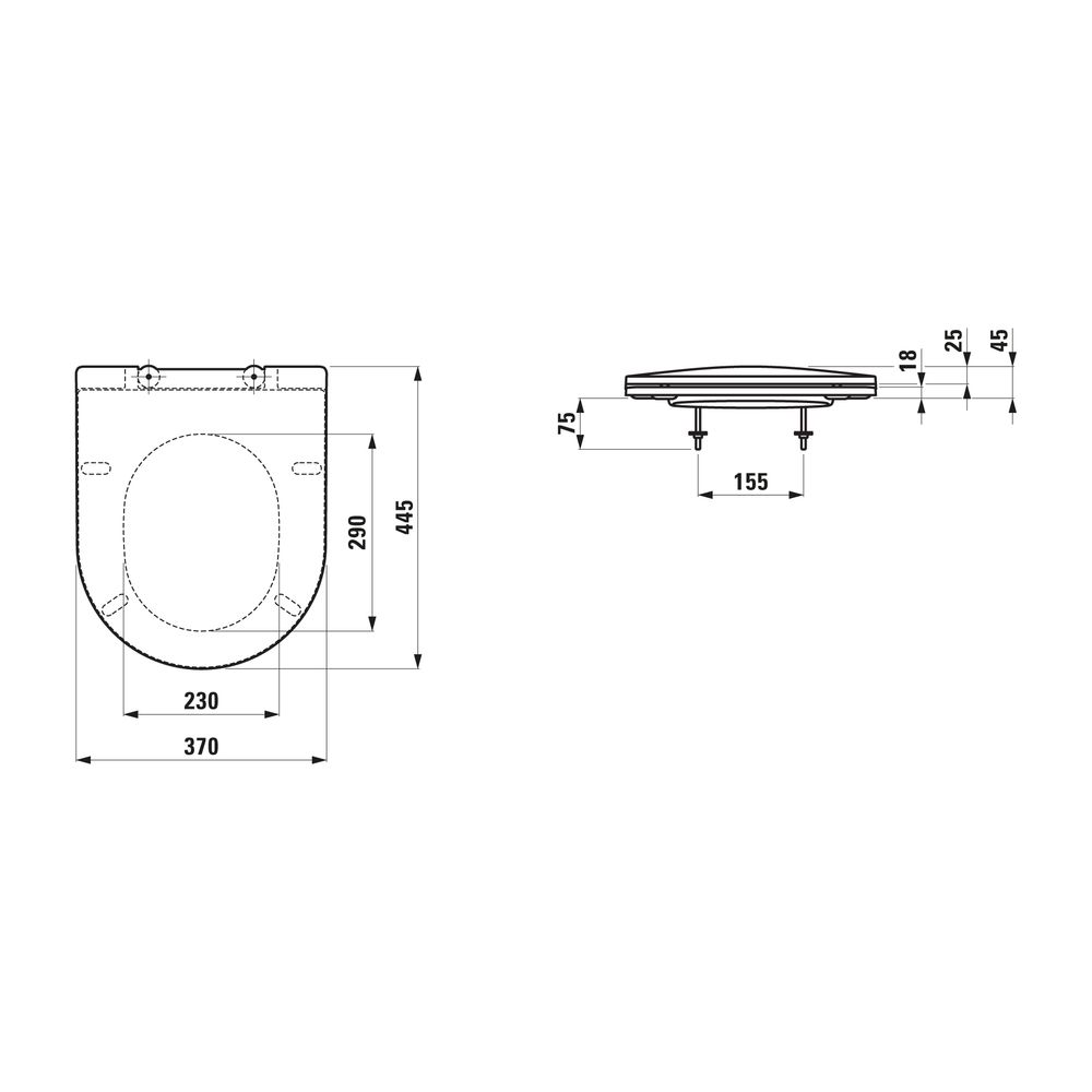 Laufen WC-Sitz mit Deckel Pro, Slim, ohne Absenkautomatik, nicht, abnehmbar, Wei... LAUFEN-H8989600000001 7612738924188 (Abb. 2)