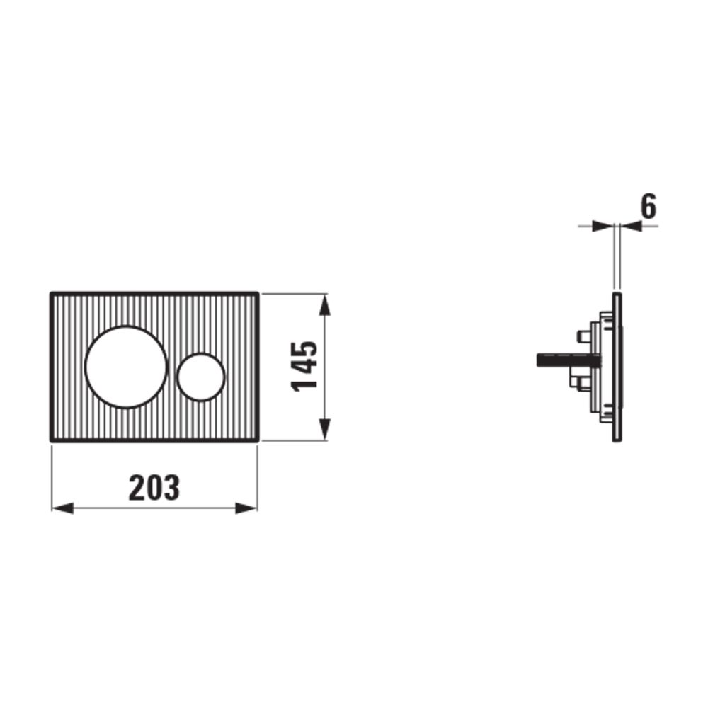Laufen Drückerplatte Moondance INEO 203x145x6mm, Mattschwarz, aus Kunststoff, Be... LAUFEN-H9001167160001 7612738098681 (Abb. 3)