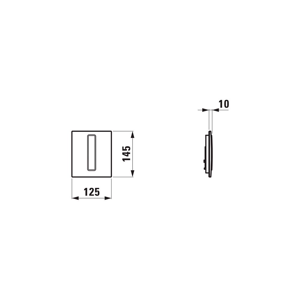 Laufen IR-Betätigungsplatte Urinal Ineo E-AU105, Edelstahl gebürstet/Schwarz, H9... LAUFEN-H9091059280001 7612738115715 (Abb. 2)