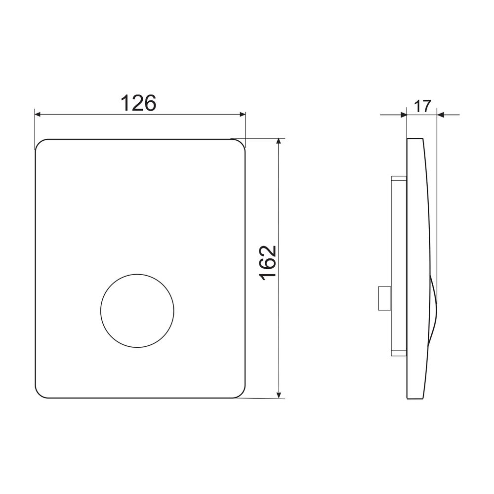 Laufen Urinal Drückerplatte AU109 INEO, 126x162x17mm, Chrom, aus Kunststoff, Mat... LAUFEN-H9091090070001 7612738028411 (Abb. 2)